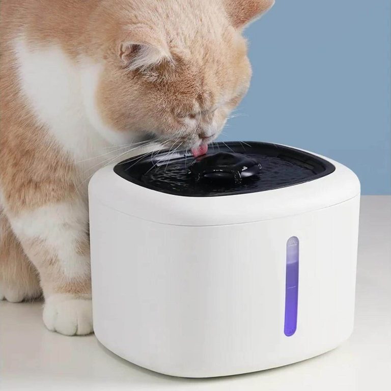 Smart Pet Fountain, Prevents Pump Burnout, 4 Filters