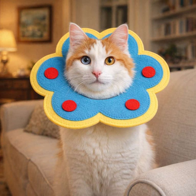 Flower Recovery Collar, Soft Felt Anti-Lick