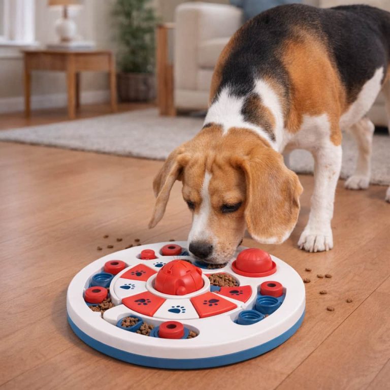 Dog Puzzle Feeder, 24 Hidden Treat Slots & Bell