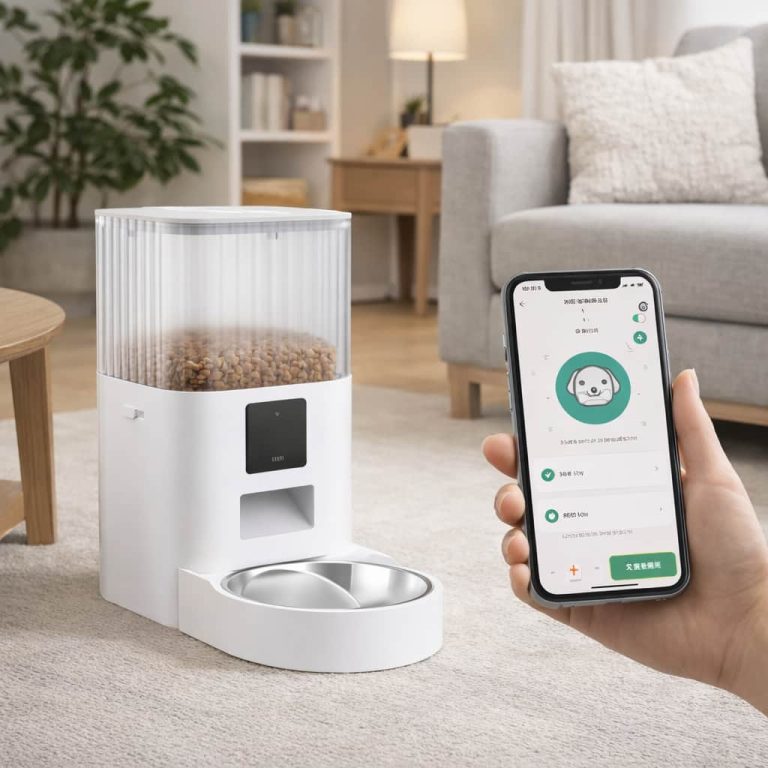 Smart Pet Feeder, WiFi Camera & AI Anti-Jam