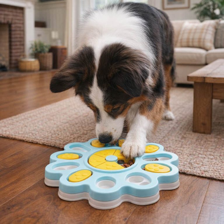 Interactive Dog Paw-Shaped Puzzle Feeder