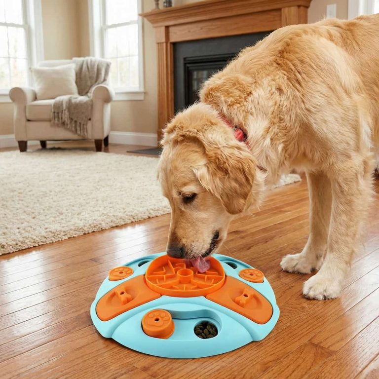 Dog Puzzle Feeder, 6 Wells & 3 Sliding Covers