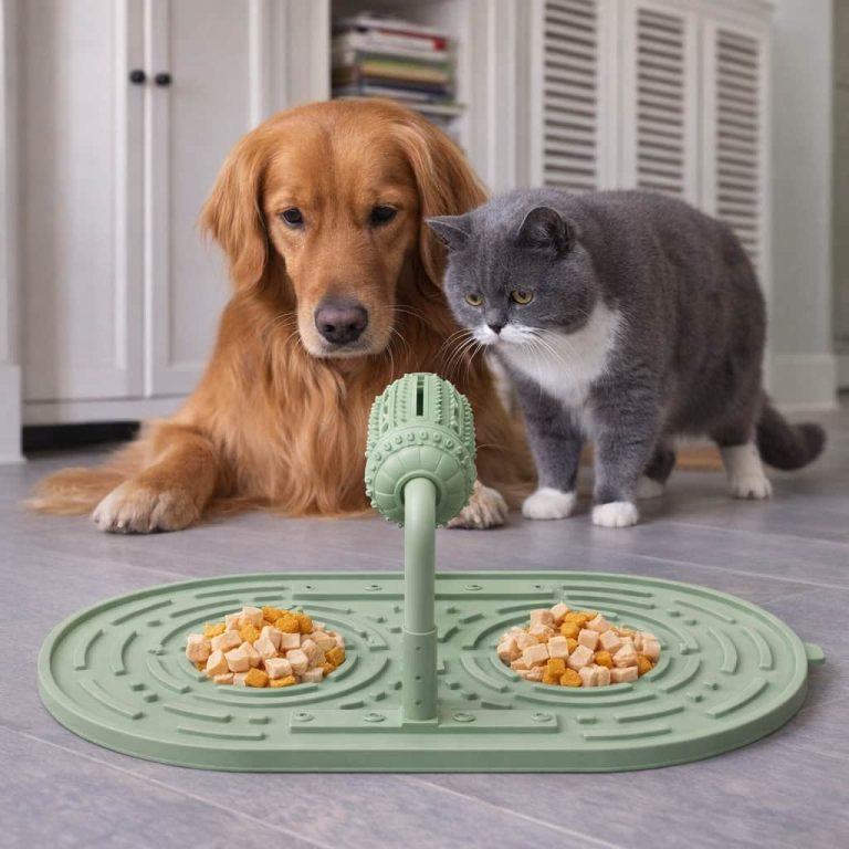 Pet Puzzle Feeder with Lick Pad & Roller