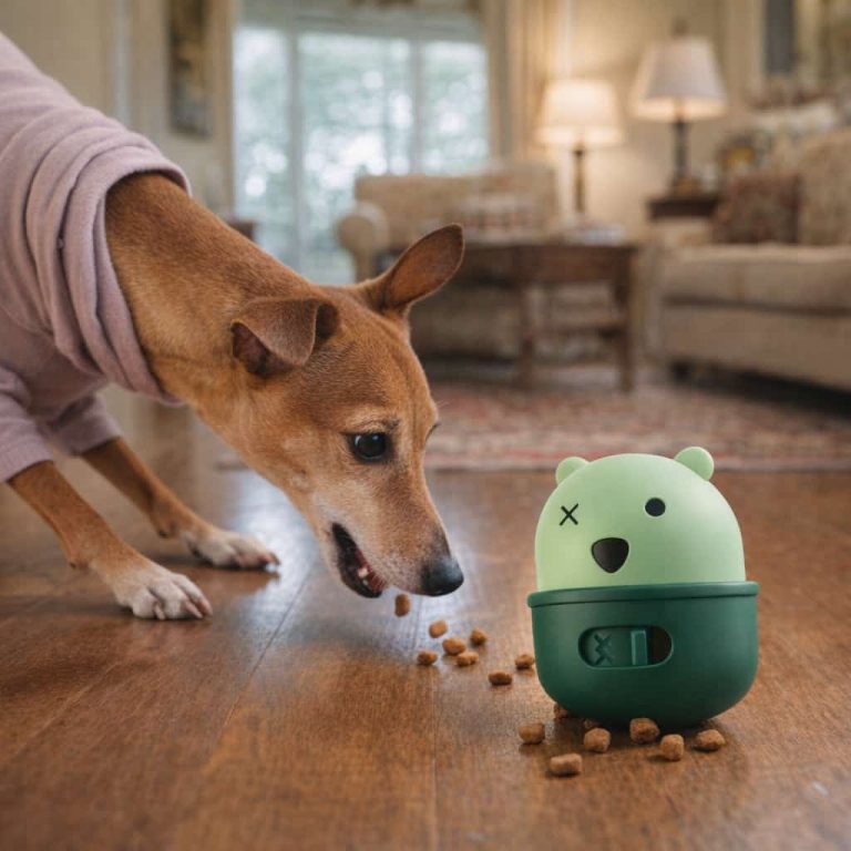 Pet Treat Dispenser, Adjustable Hole Control