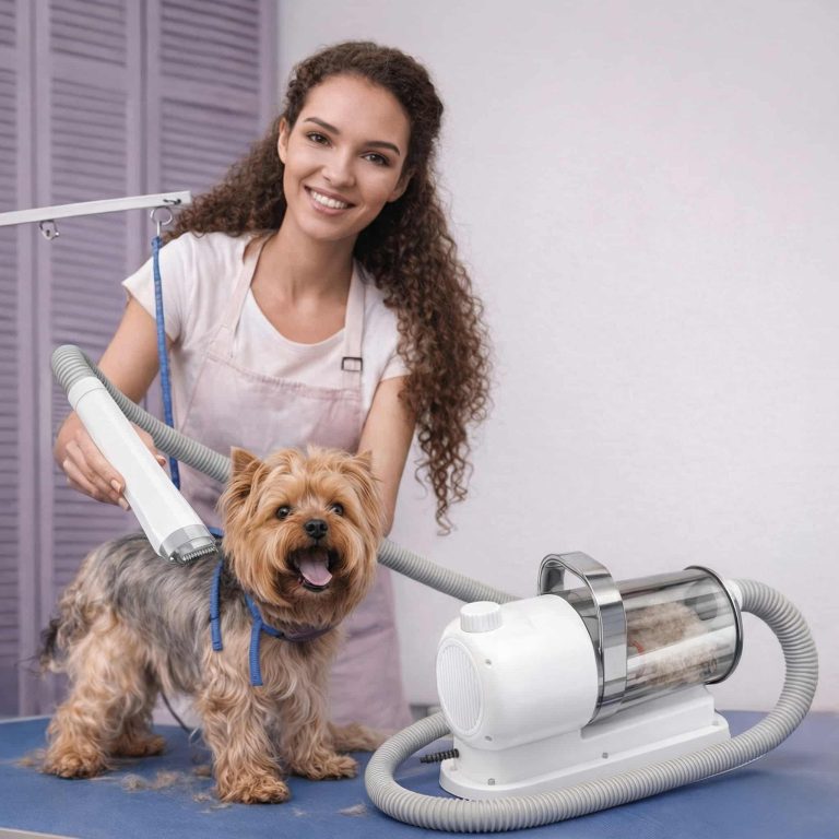 Dog Grooming Kit, 10000PA Vacuum, 7 Accessories