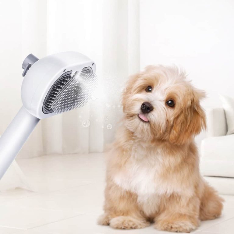 Steam Brush for Pets, Self-Cleaning, Mist Spray