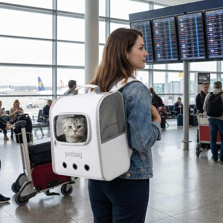 Expandable Cat Backpack, Clear Window Panel, Side Expansion, Up to 15 lbs