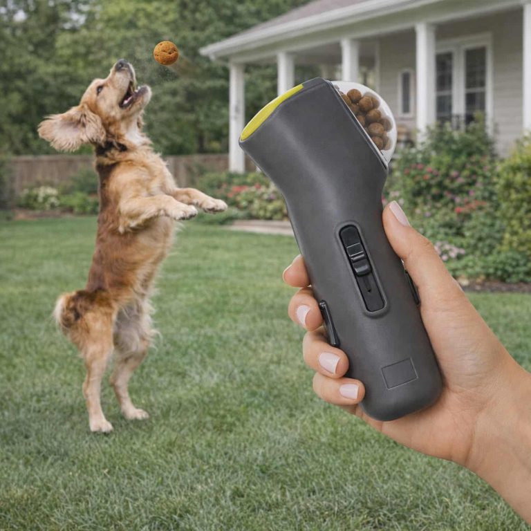 Treat Launcher for Dog Training, 15-Foot Range
