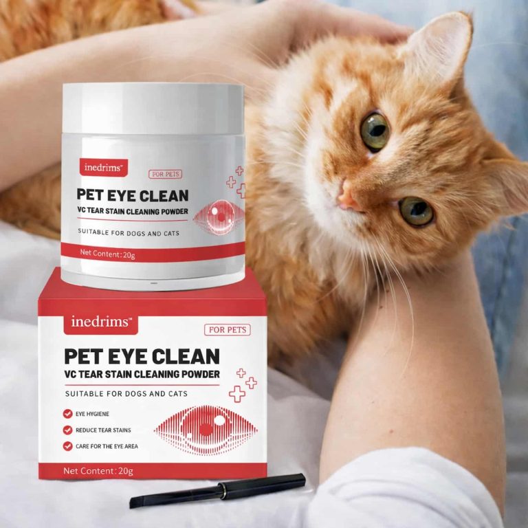 Pet Tear Stain Removal Powder, Lysozyme, Vitamin C, Chamomile, Applicator Brush