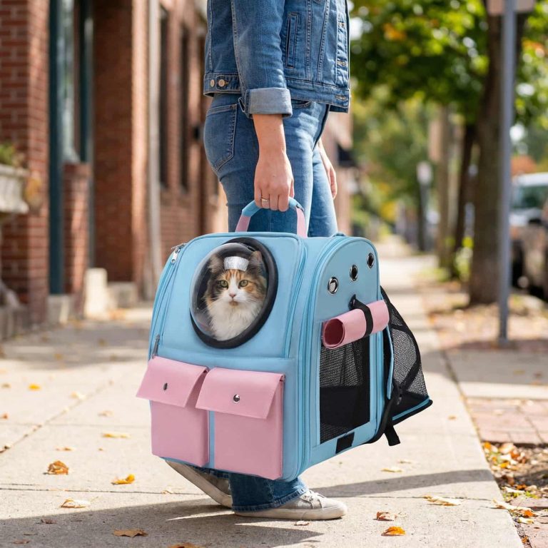 Pet Carrier Backpack With 360 Bubble Window and 5 Air Circulation Points