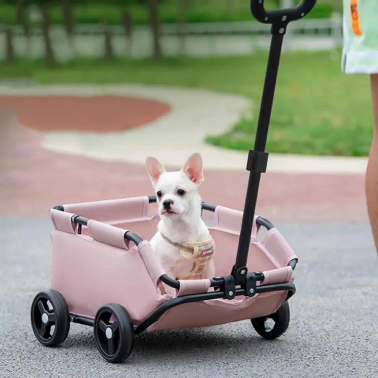 Foldable Pet Stroller with Rotating Handle