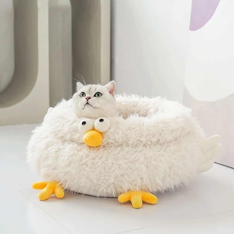 Plush Duck Character Cat Bed