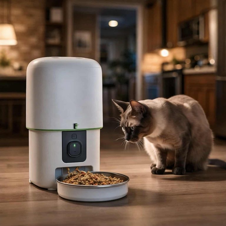 Auto Pet Feeder with 1080p Camera, Two-Way Audio, and Blockage Sensor, 15 Meals Per Day