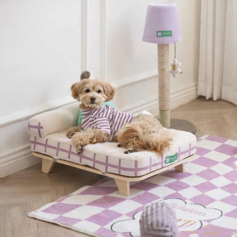 Elevated Orthopedic Pet Bed with Birch Frame, Egg Crate Foam Mattress, and Removable Washable Cover