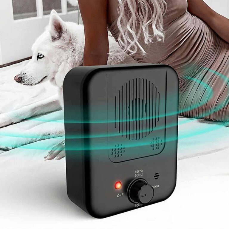 Ultrasonic Bark Control Device with 33 ft Range, 4 Adjustable Modes, Rechargeable 30 Day Standby, IPX4 Waterproof