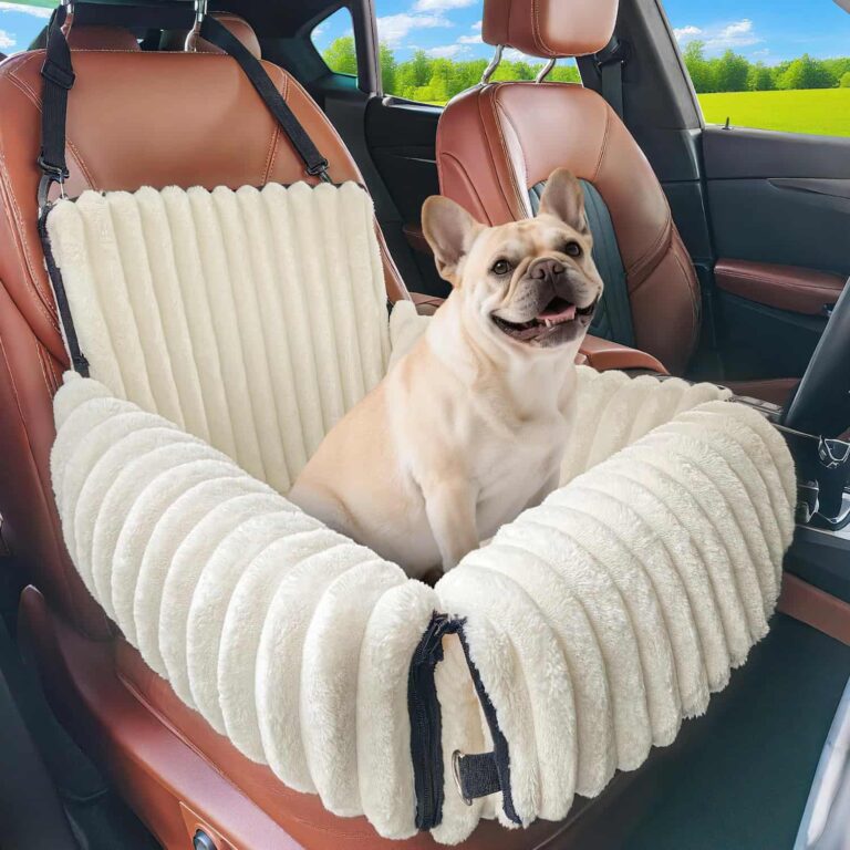 Dog Car Seat That Converts to a Home Bed, Memory Foam, Waterproof, Anti Slip, 3 Seat Belts