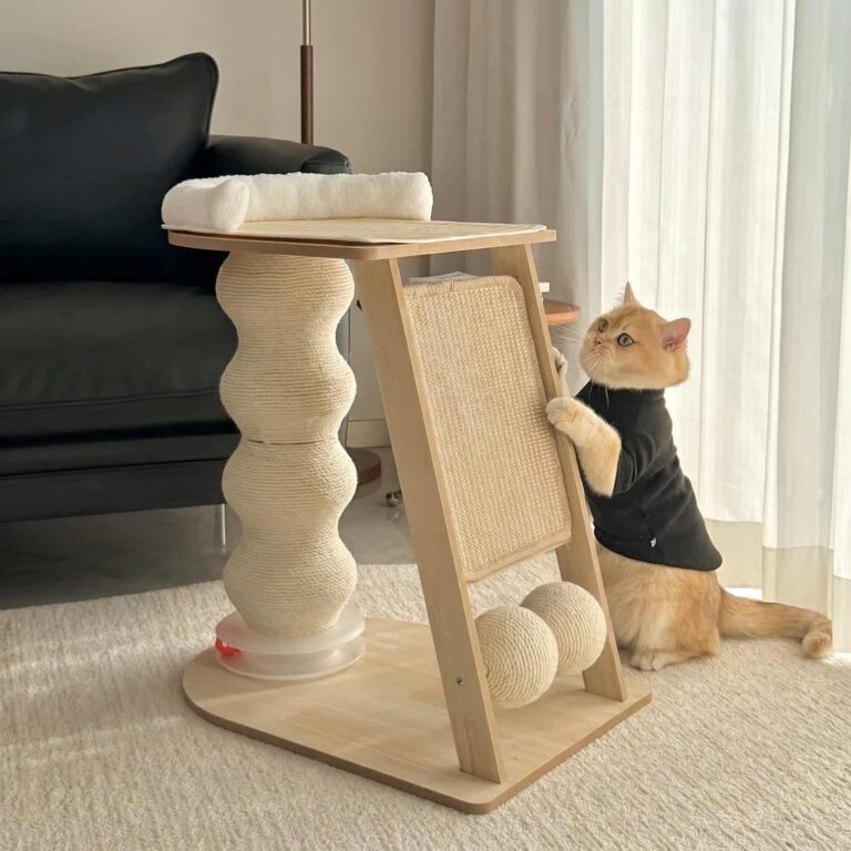 Cat Tree with Gourd Scratching Post, Climbing Ramp, and Perch