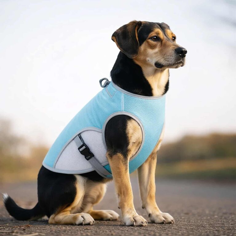 Dog Cooling Vest with 3 Layer Evaporative Technology, Breathable Mesh, Reflective Strips