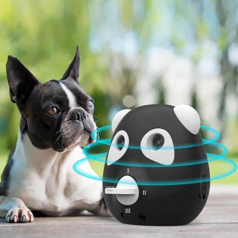 Panda Ultrasonic Bark Deterrent, Dual Speakers, 25 to 33 ft, Rechargeable