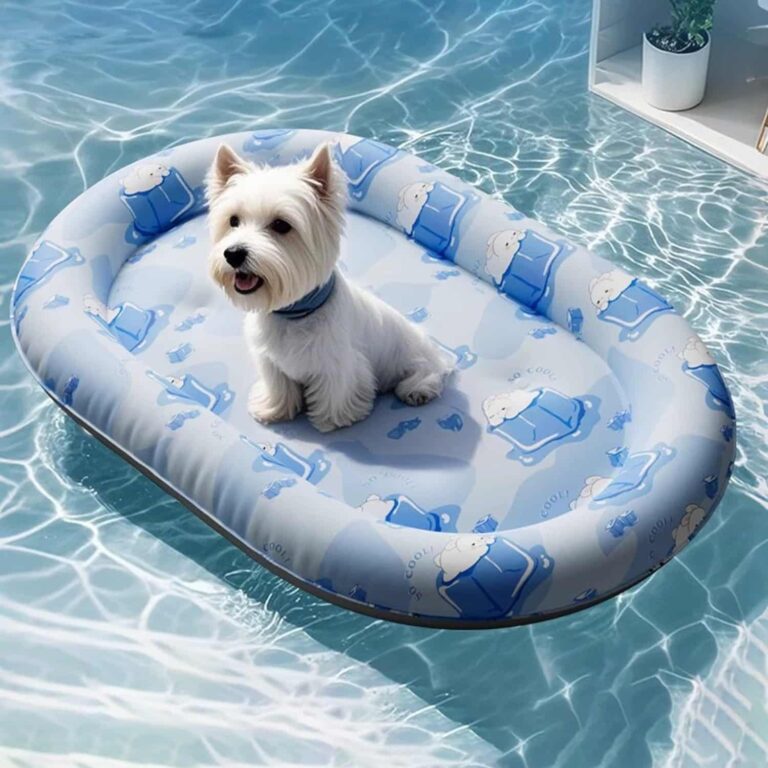 Pet Cooling Gel Bed with Raised Walls, Stays Cool 25+ Min, PVC, Scratch Proof