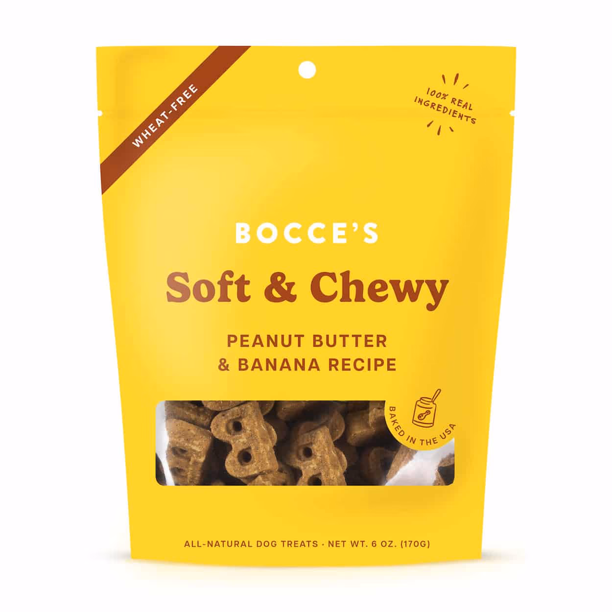 Bocce's Bakery Soft & Chewy Peanut Butter & Banana Dog Treats