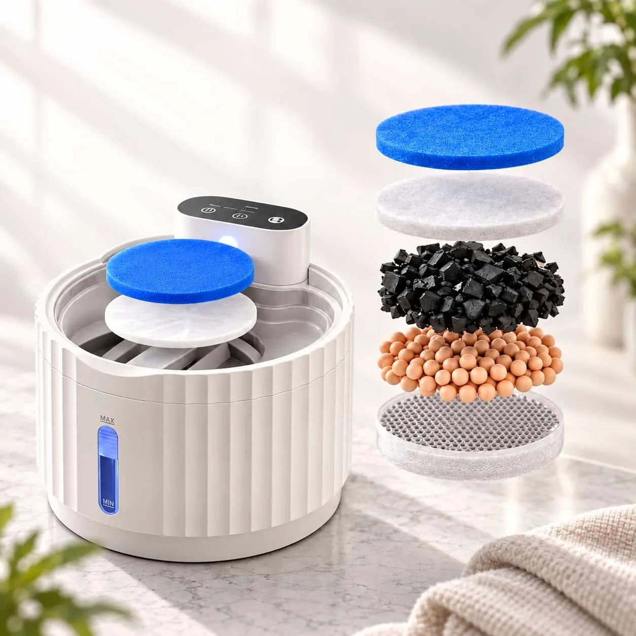Ripple Motion-Sensor Fountain